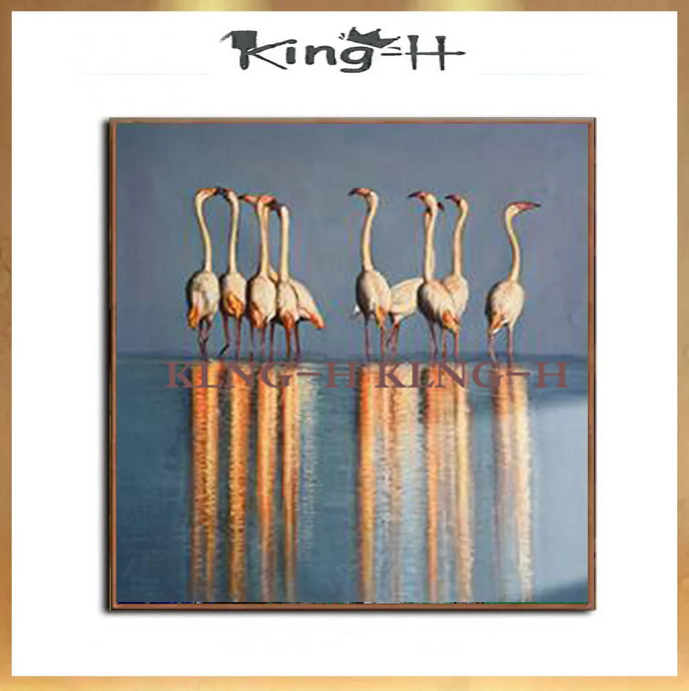 Современные животные ручной рисования 100% Бесплатная доставка краны Рисование