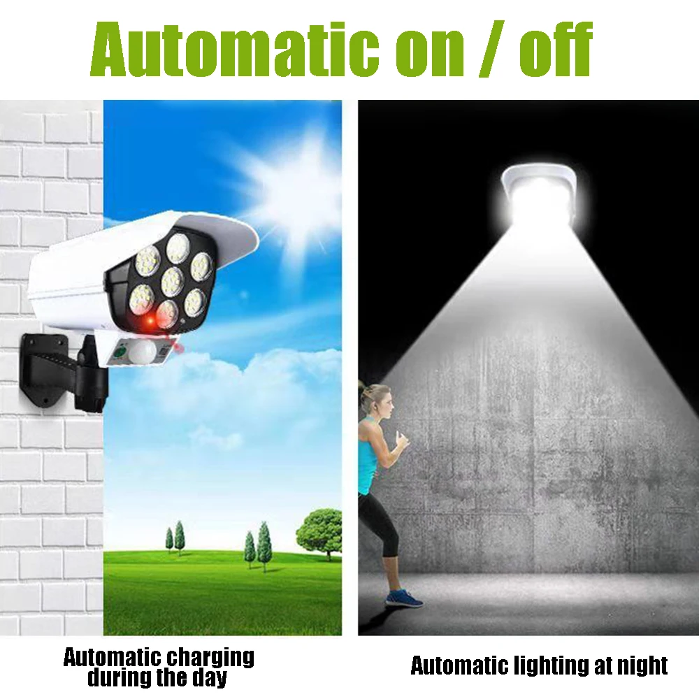 

LED Solar Simulation Monitor Wall Light Solar Lamp Motion Sensor Light Solar LED Lamp Waterproof Solor Light Gate Balcony Garden