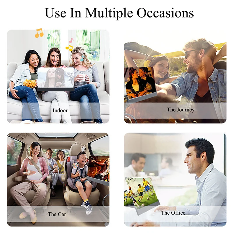 

Universal 3D Mobile Phone Screen Amplifier HD Video Magnifier Stand For iPhone Samsung Expander 12 Inch Screen Desk Phone Holder