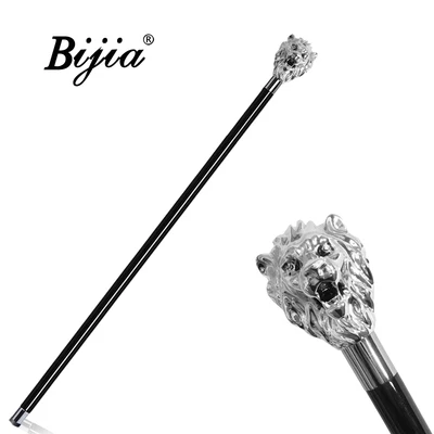 Silver lion BIJIA джентльмен трость domineering ручка в виде животного скипетр креативный подарок civilized трость - Цвет: Silver lion