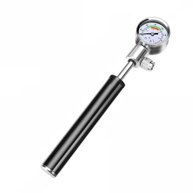 Портативный велосипедный насос с манометром мини для велосипедных шин ручной