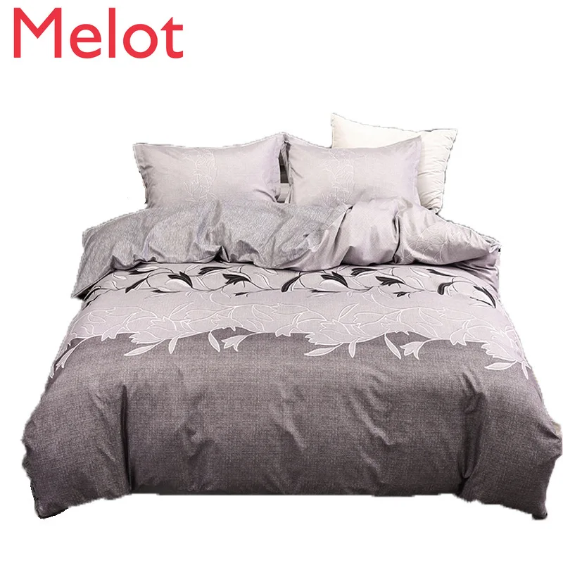 

3D Flower down Quilt Cover, Queen King Quilt Cover and Pillowcase Thick Coral Fleece Luxury Bedding Sets