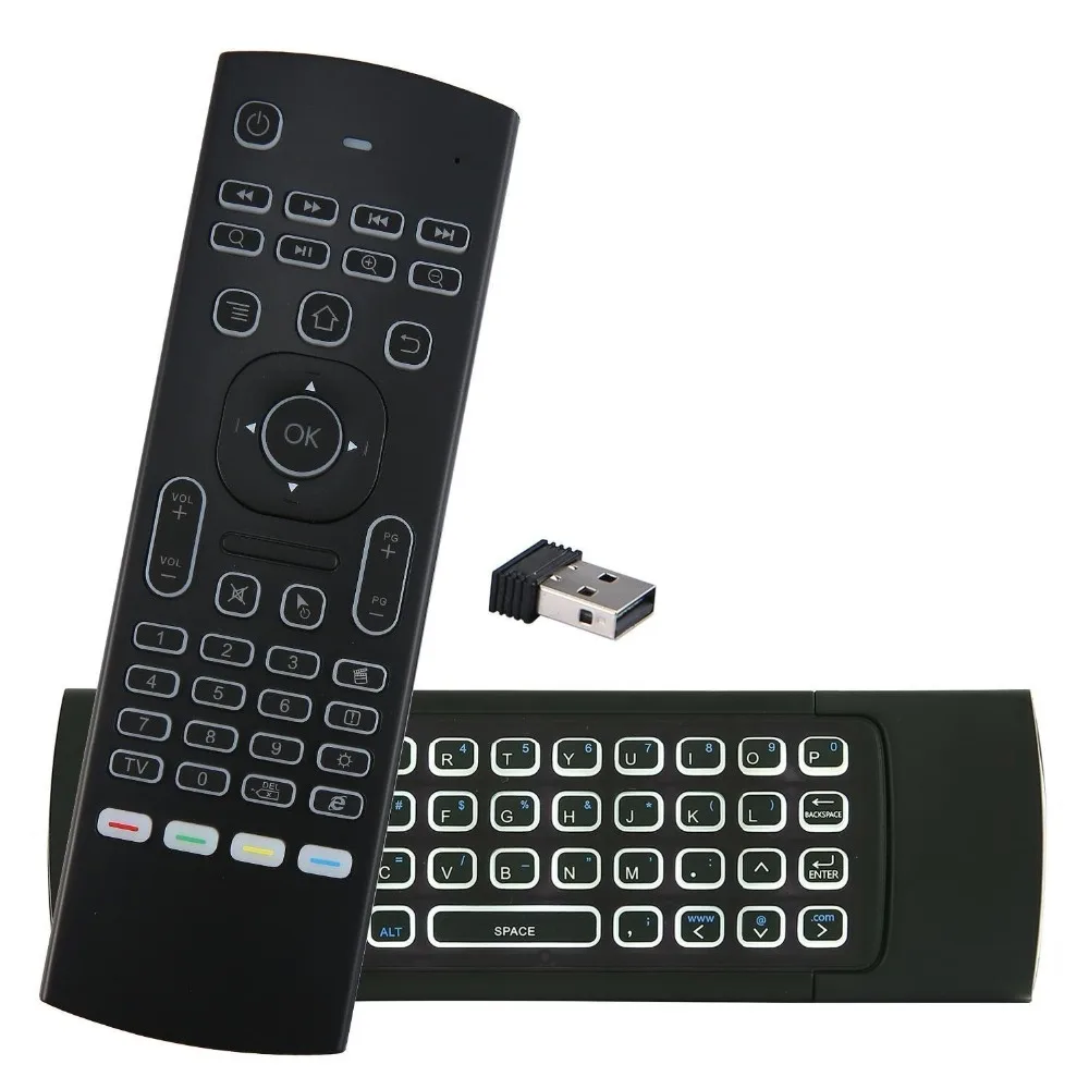 USB2.4G Air mouse с подсветкой Fly Mouse беспроводная мини игровая клавиатура для Android TV Box X92