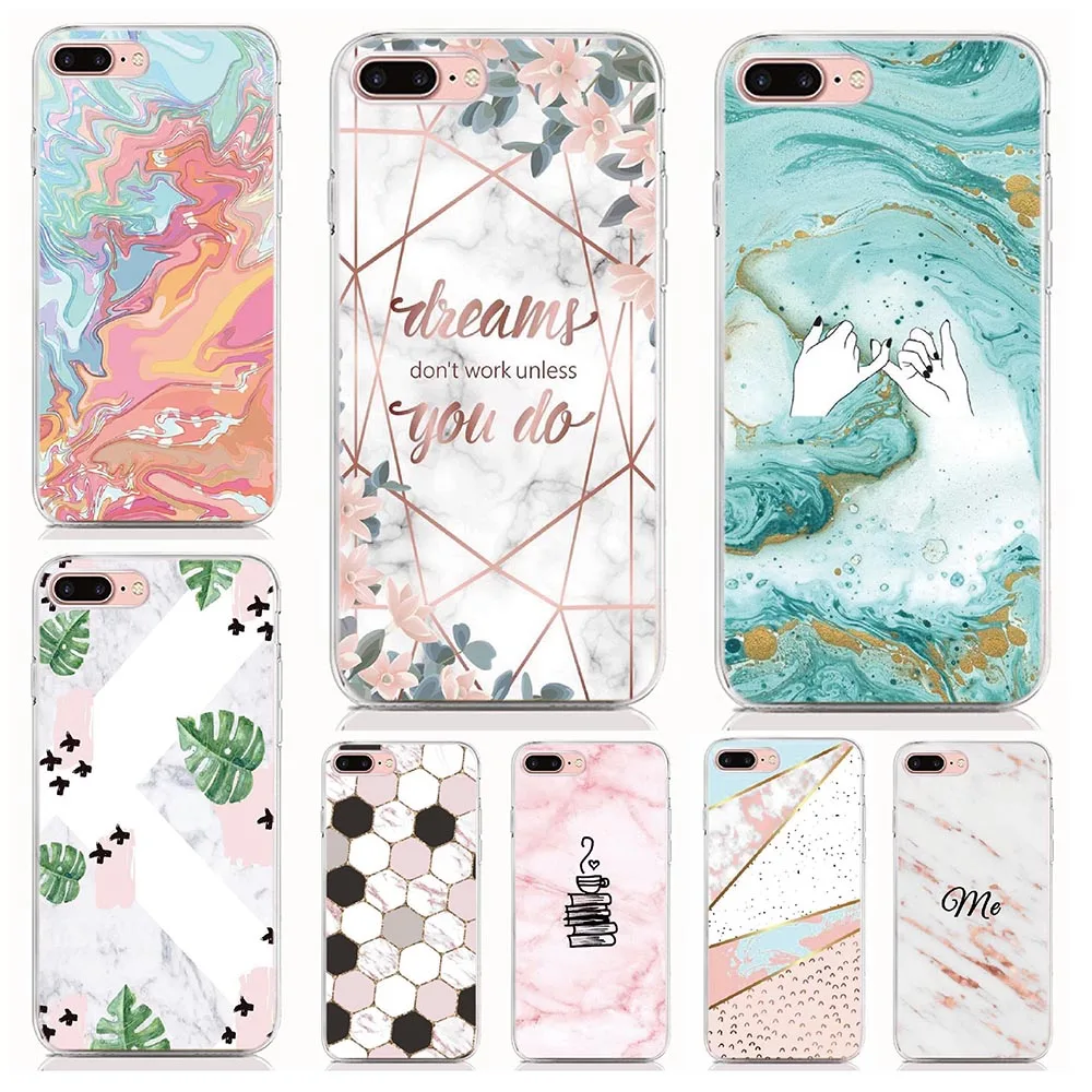 

Case for BQ Aquaris vsmart Active 1 JOY 1 Plus X2 X pro U2 lite C V VS X5 PLUS E5 Soft TPU Marble Phone Cover