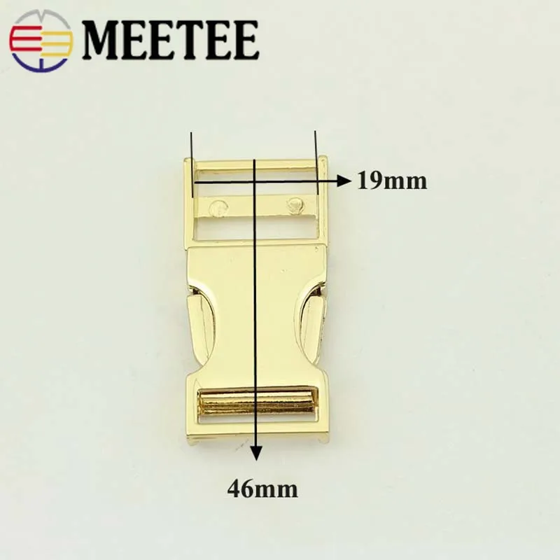 Meetee ID10/14/19 мм металлическая Боковая Пряжка для ремней безопасности багажа