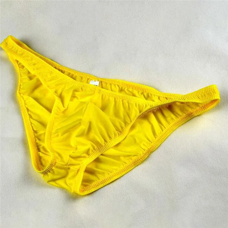 

Ice Silk Men's Bikini Underwear Low-waist Male Panties Men Sexy Underwear Translucent Briefs Triangular Shorts