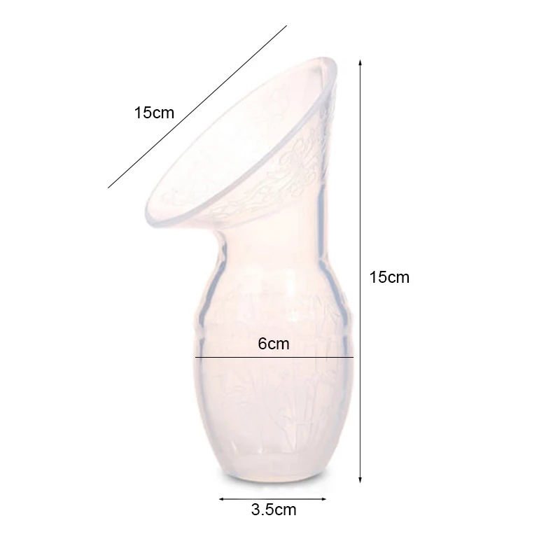 Ручной молокоотсос силиконовый для грудного вскармливания бутылка на