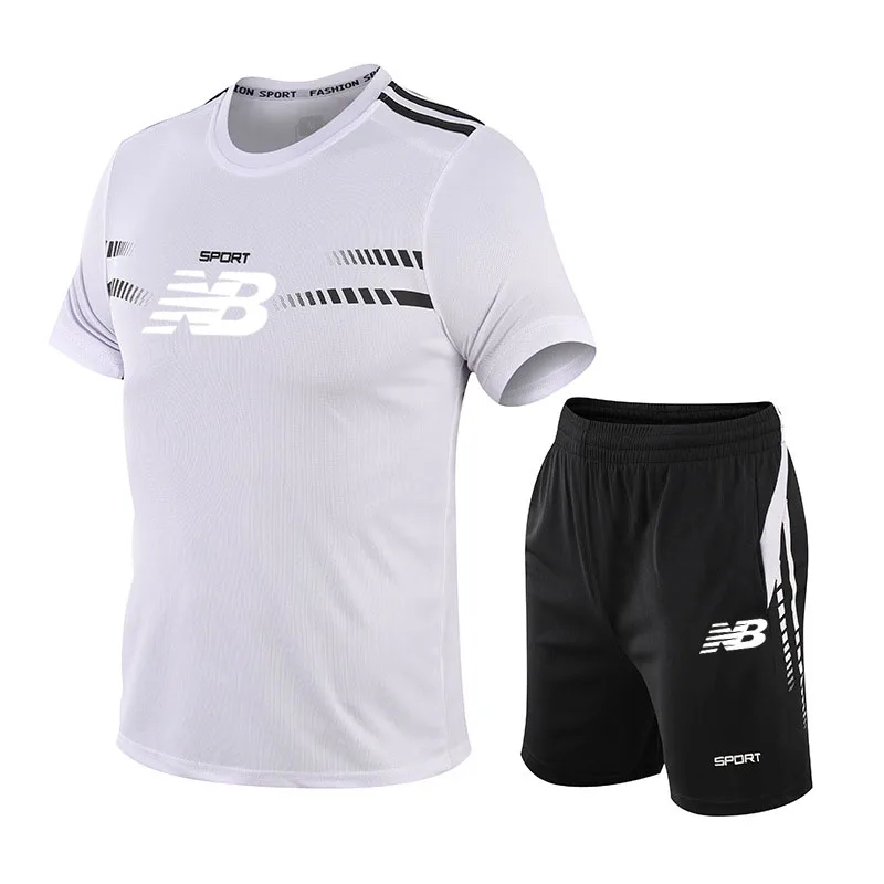 

2021 New Sports Suit Men's Spring And Summer Loose Casual Korean Running Fitness Sportswear Two-piece Suit