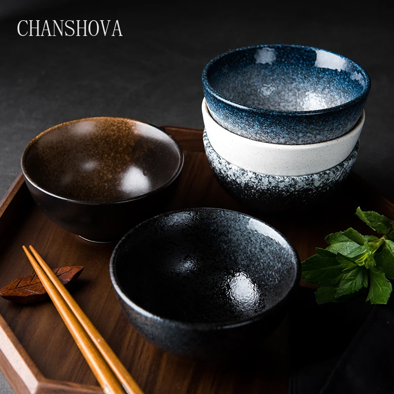 CHANSHOVA Chinese Retro Style color glaze Ceramic Bowl 330ML china Porcelain Bowls for rice and soup Tableware Kitchen Utensils | Дом и сад
