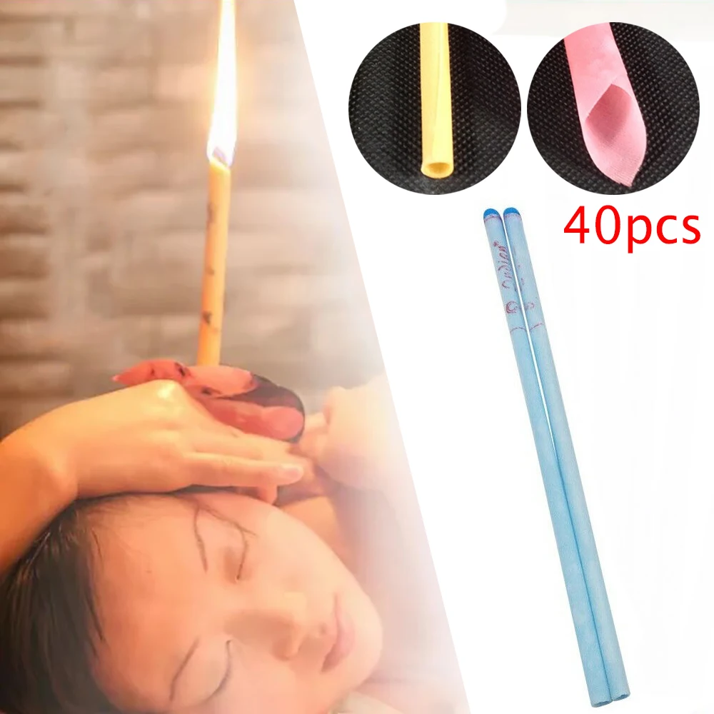 Пчелиный воск 40 шт. ароматерапевтическая свеча в ухо форме полого конуса для