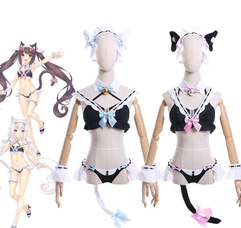 

YOYOCOS NEKOPARA OVA Cosplay Costumes Chocolat and Vanilla Bunny Girl Cat Uniform Sexy Women Set Figure Party Halloween Gifts