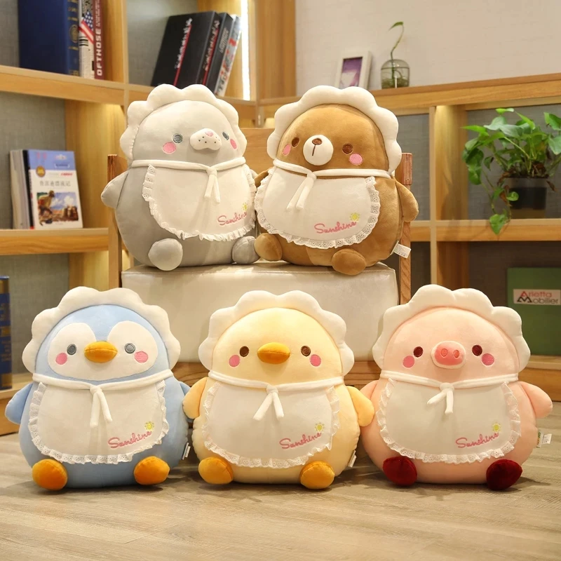 

New Arrive 40cm Cute Animals Penguin Sea Lion Little Bear Pig Plush Toy Kawaii Soft Stuffed Animal Pillows Peluche Doll Toys