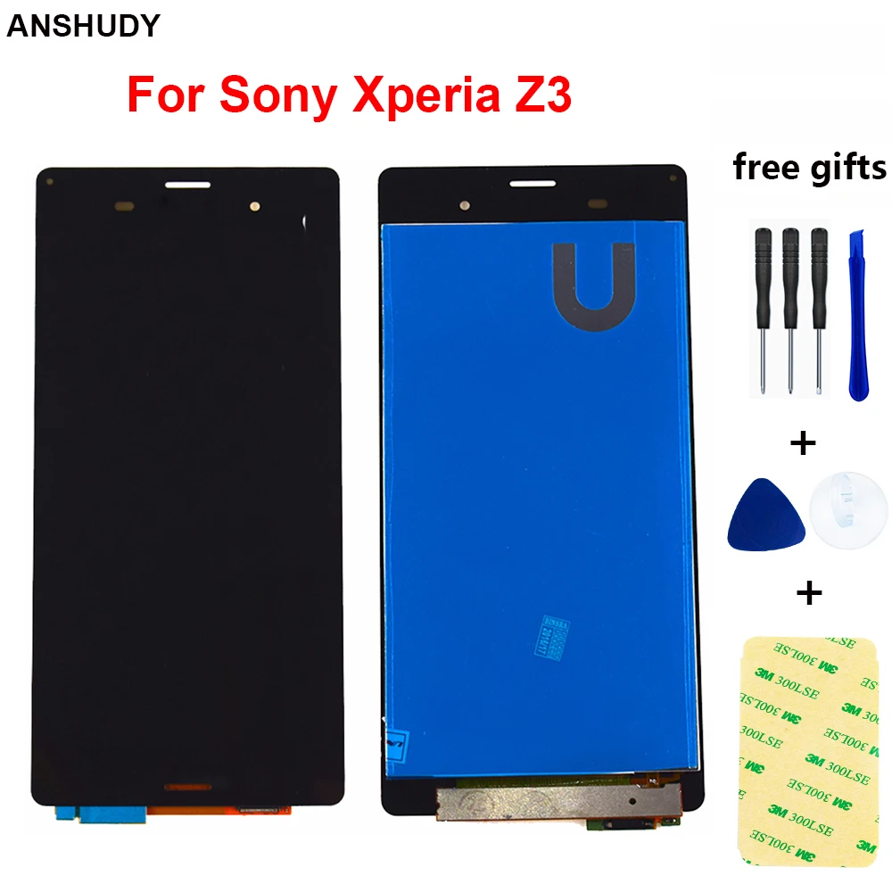 Для Sony Xperia Z3 ЖК-дисплей сенсорный экран дигитайзер в сборе для дисплея D6603 D6633 D6653
