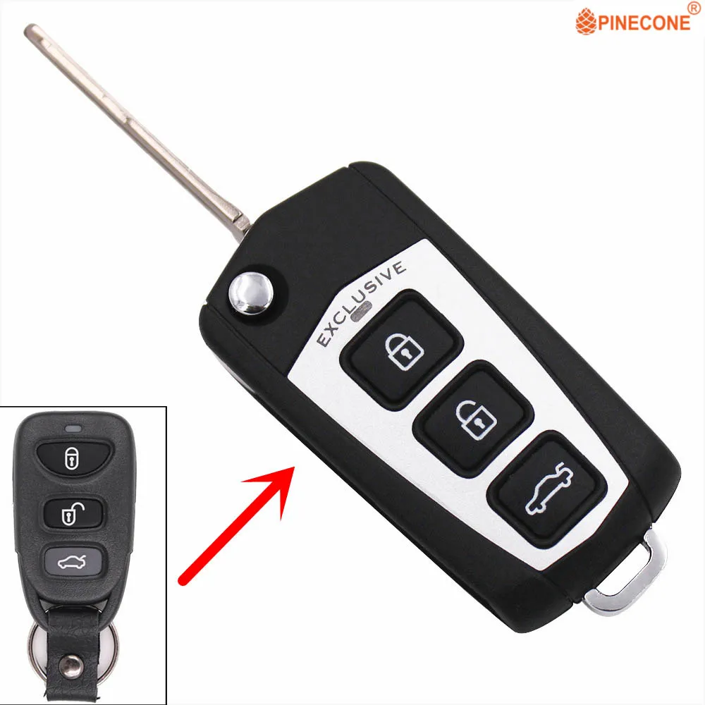 PINECONE для Kia Cerato Sportage Forte 3 кнопочный ключ модифицированный откидной Складной