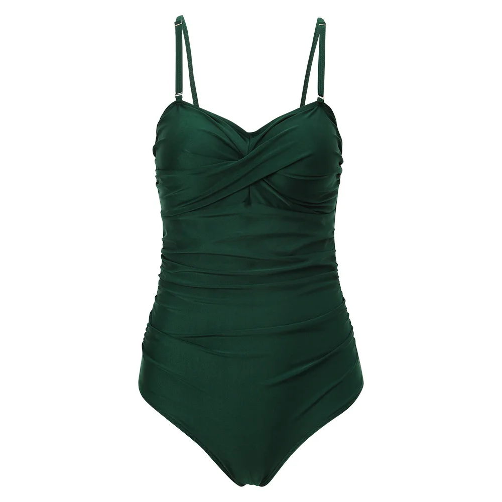 

new one-piece slim Fashion Cross full size one-piece swimsuit women's swimsuit