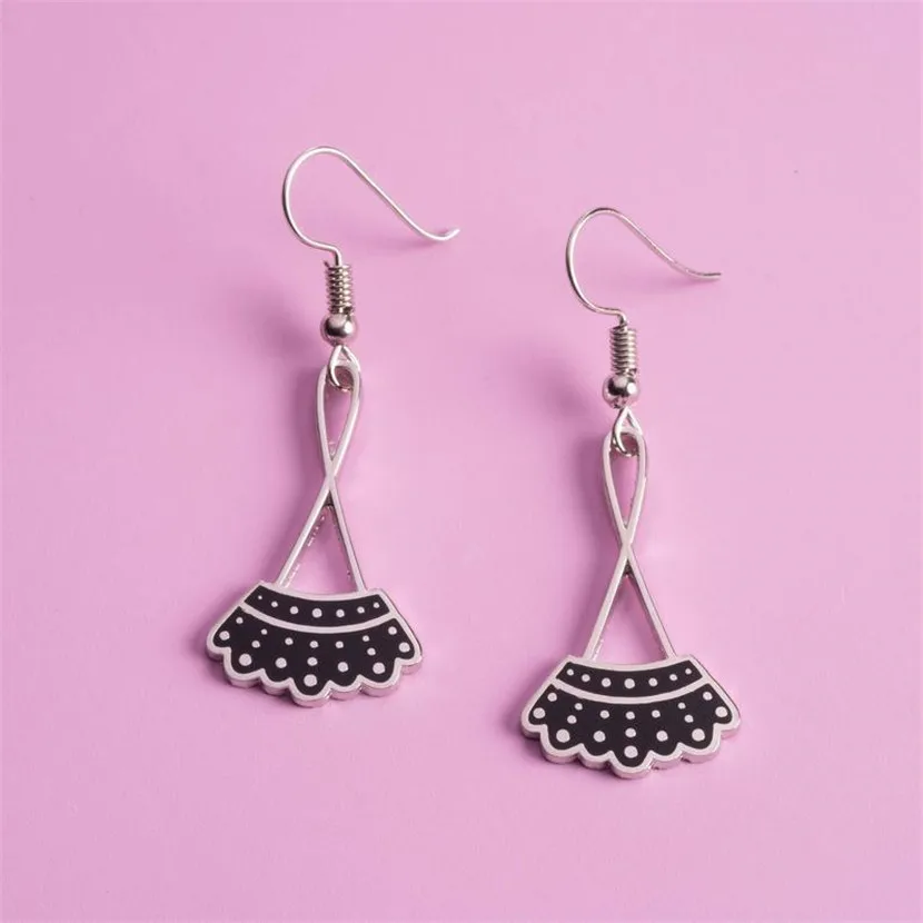 

Dissent Collar Drop Earrings Rose Gold Jewelry Geometry Earring For Women Valentine's Day Gift 2020 Trend Cute Accessories Emo