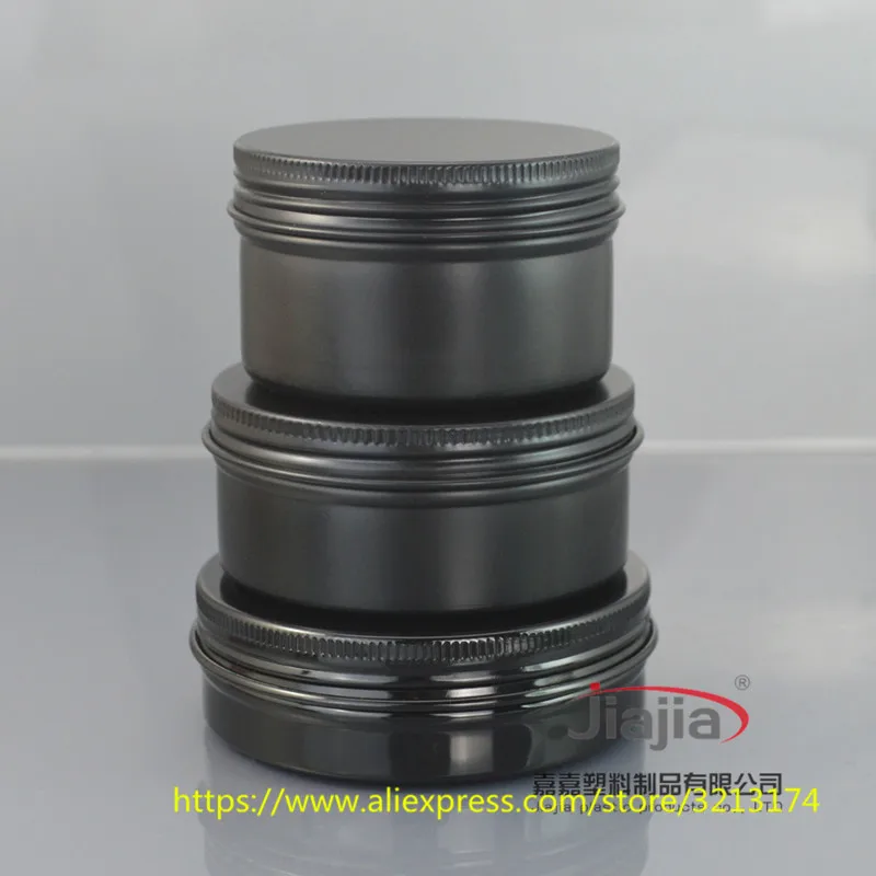 100g черный алюминиевая баночка для косметики крем персонального ухода маска мыло