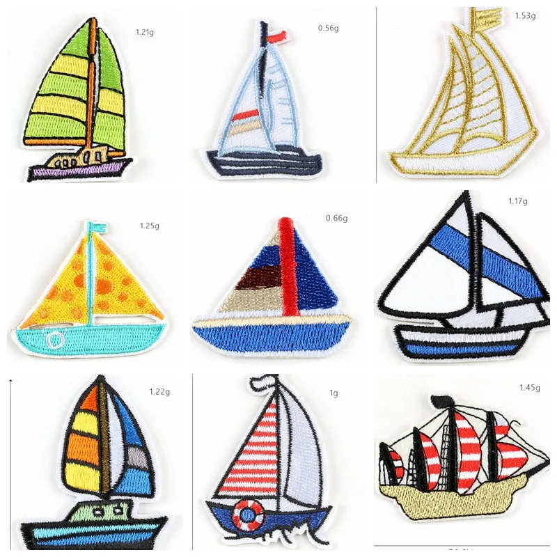 Морской парусный спорт вышивка тканевые наклейки используется для