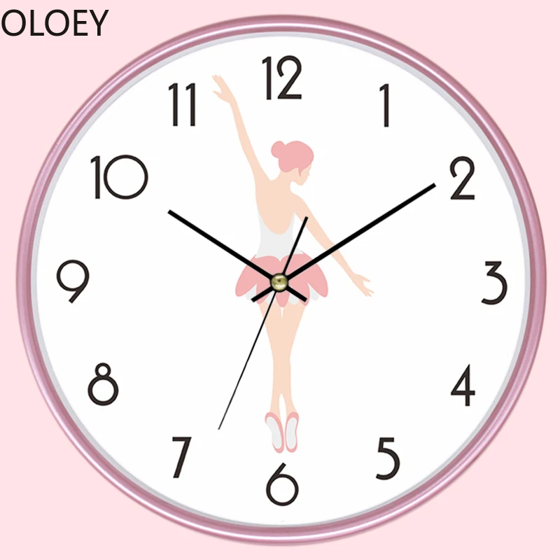 Современные большие настенные часы танцевальные бесшумные для йоги зала детские