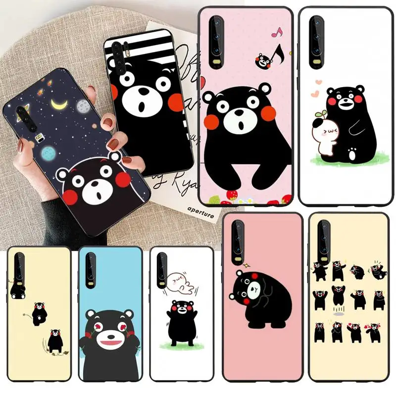 

PENGHUWAN Japan Kawaii Kumamon Bear Soft Silicone TPU Phone Cover for Huawei P30 P20 P10 P9 P8 Mate 20 10 Pro Lite
