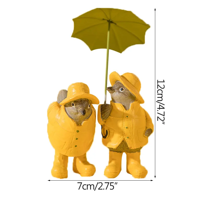 

European Cartoon Bird Miniature Model Sculpture Resin Modern Art Figurine Ornament Home Decoration Accessories Room Decor