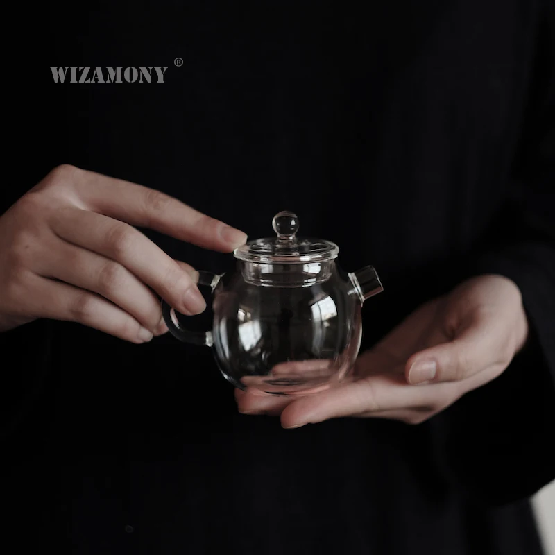 WIZAMONY 135 мл ручная работа высокое боросиликатное стекло чайник термостойкая