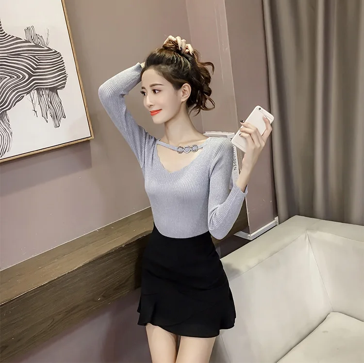 

New Female Sweater Women Winter Pullover Knitting Overszie Long Sleeve Girls Tops Loose Sweaters Knitted Outerwear Thin Sexy