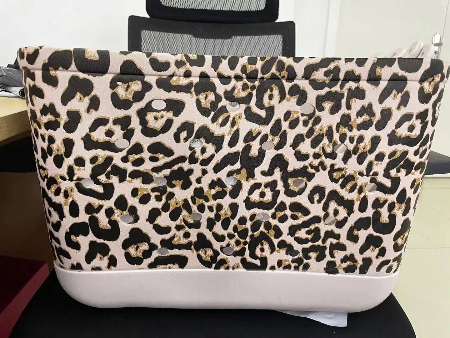 

Лидер продаж, персонализированные пляжные сумки с леопардовым принтом, летняя корзина из ЭВА, женские высококачественные вместительные пл...