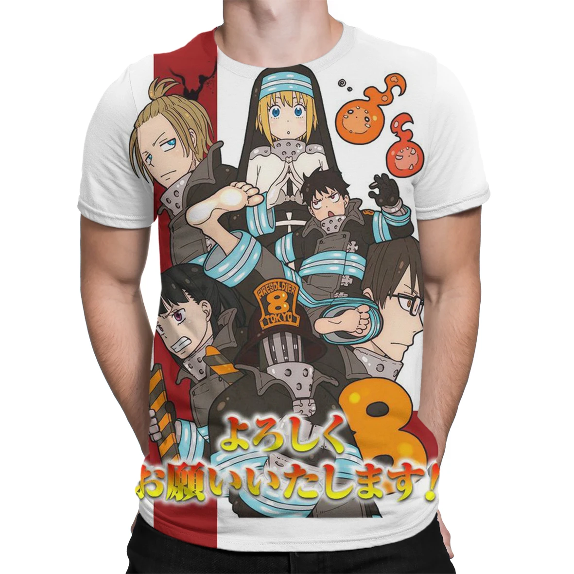 

Fire Force Cool Anime 3D Men's Oversized T-shirt Summer 2021 Boy Teen Short Sleeve T Shirts HipHop Loose Streetwear Pullover Top
