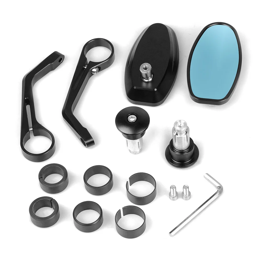 

Motorcycle Bike Cruiser Chopper Aluminum 7/8'' 22mm Bar End Side Rear View Mirror For BMW Ducati Aprilia Victory Triumph