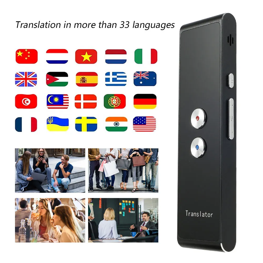 T8 Портативный мини Беспроводной умный переводчик 40 + языки двухсторонняя в