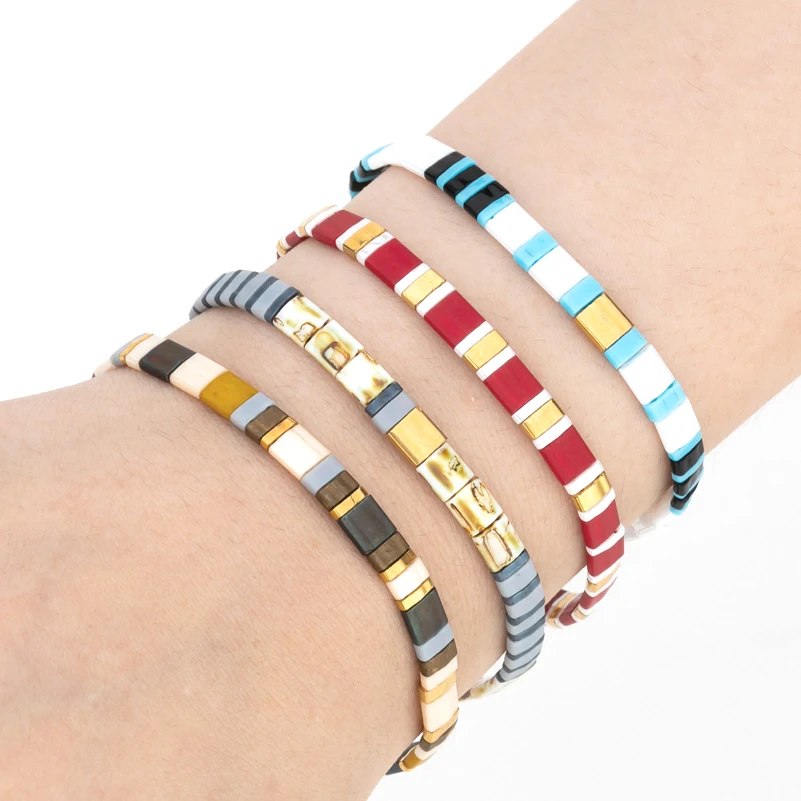 Taidian DIY Миюки Тила бусины Bileklik 17 см большого размера женские браслеты ручной