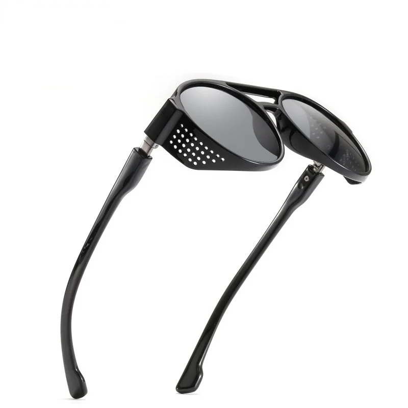 

Fashion Steampunk Sunglasses Women Men Brand Design Retro Goggles Round Flip Up Glasses steam punk Vintage Eyewear Oculos de sol