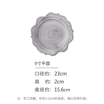 ANTOWALL Home use 1pcs Elegant classical ceramic dinner plate maincourse dish for wedding - Цвет: 23cm plate