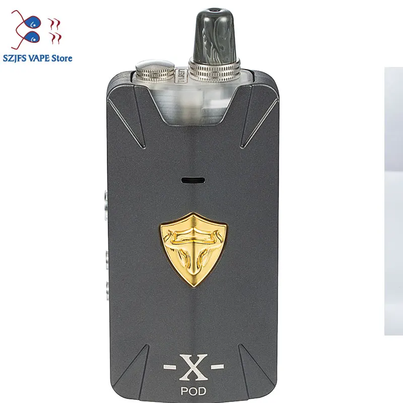 Горячая Телец X Pod-Сетчатая катушка комплект djustable воздушный поток RBA pod система 2 мл 1000 мАч 25 Вт pod mod комплект Vaping Vape Танк vs THC RDA rdta - Цвет: Синий
