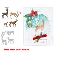 new arrival metal cutting dies for 2021 diy scrapbooking christmas deer stencils paper card making craft troqueles