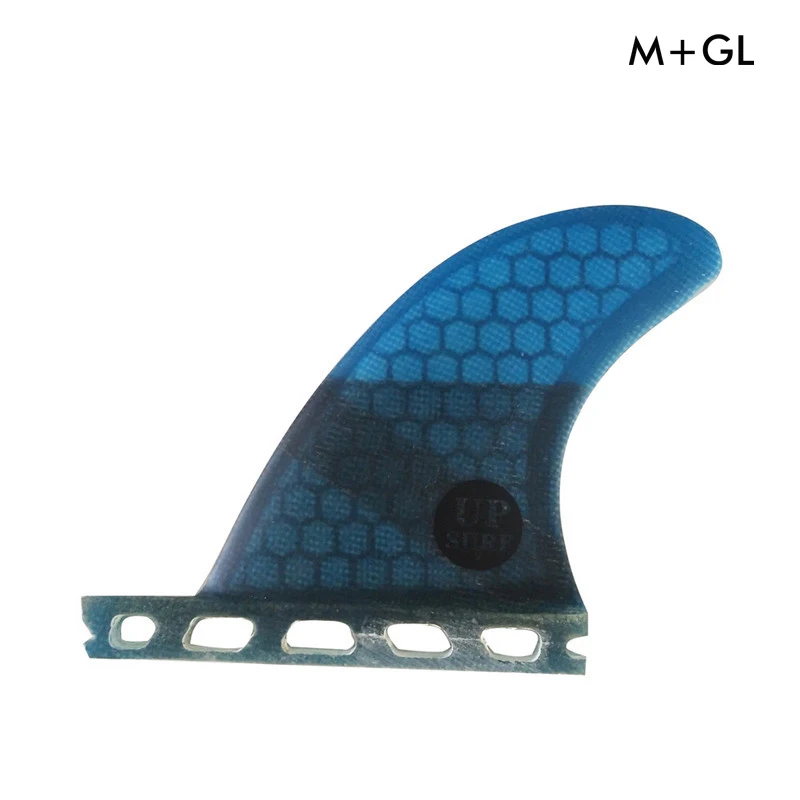 Плавники с одним язычком M + GL для серфборда Quad плавник Сотами стекловолоконная