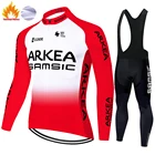 ARKEA Зимняя Теплая Флисовая одежда для велосипеда, Мужская футболка, велосипедная футболка, Мужская футболка с длинным рукавом