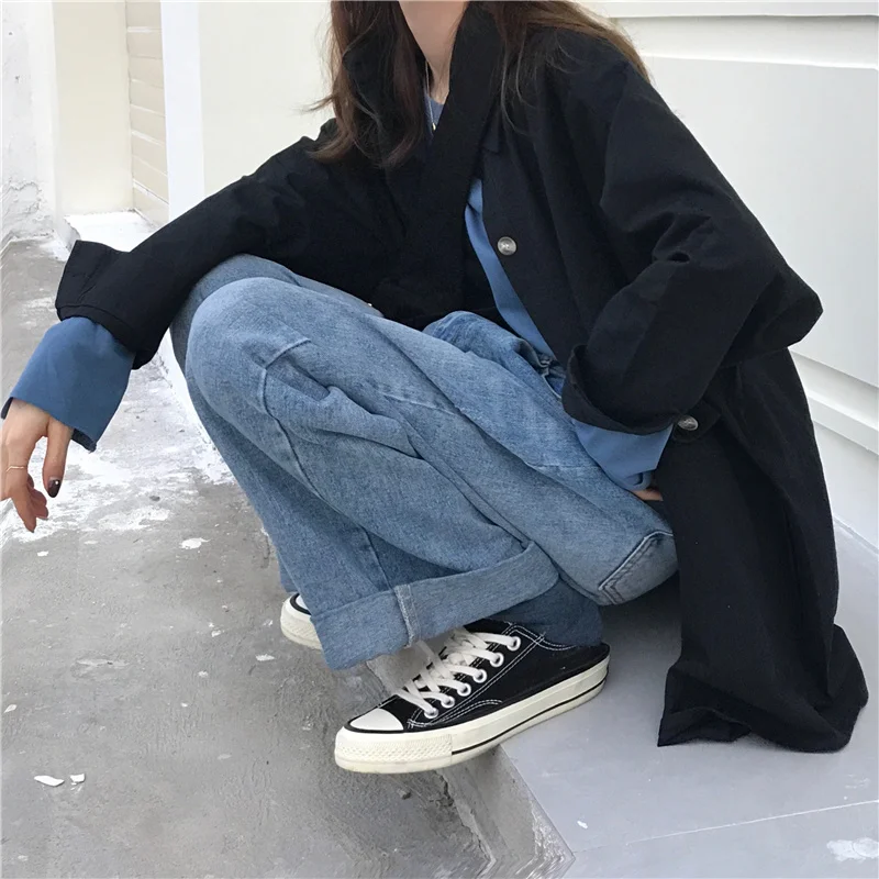 

Spring and Summer Long Sleeves Shirt Women's Korean Style Loose Design