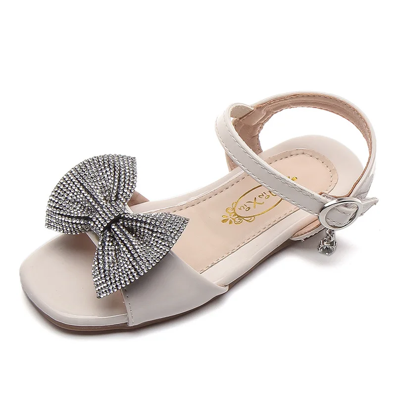 

Summer Children's Butterfly-knot Beach Sandals Casual Bow-knot With Rhinestone Soft Medium Big Girls Kids Princess Beach Shoes
