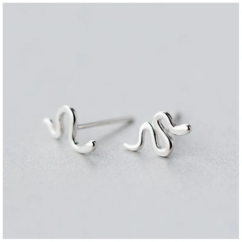 earring Панк Змея маленький золотого цвета серьги-кольца с шармом для женщин круглые серьги обручи 925 пробы серебряные серьги - Окраска металла: earring