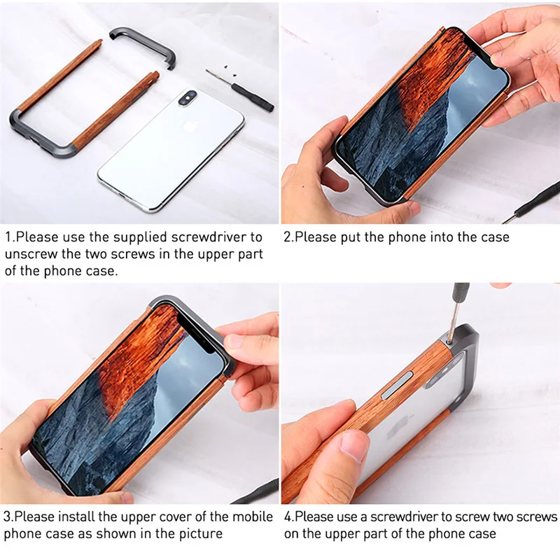 R-just Модернизированный Деревянный чехол для iPhone XS Max X Funda чехлы из натурального бамбукового металла Бампер Coque для iPhone XS