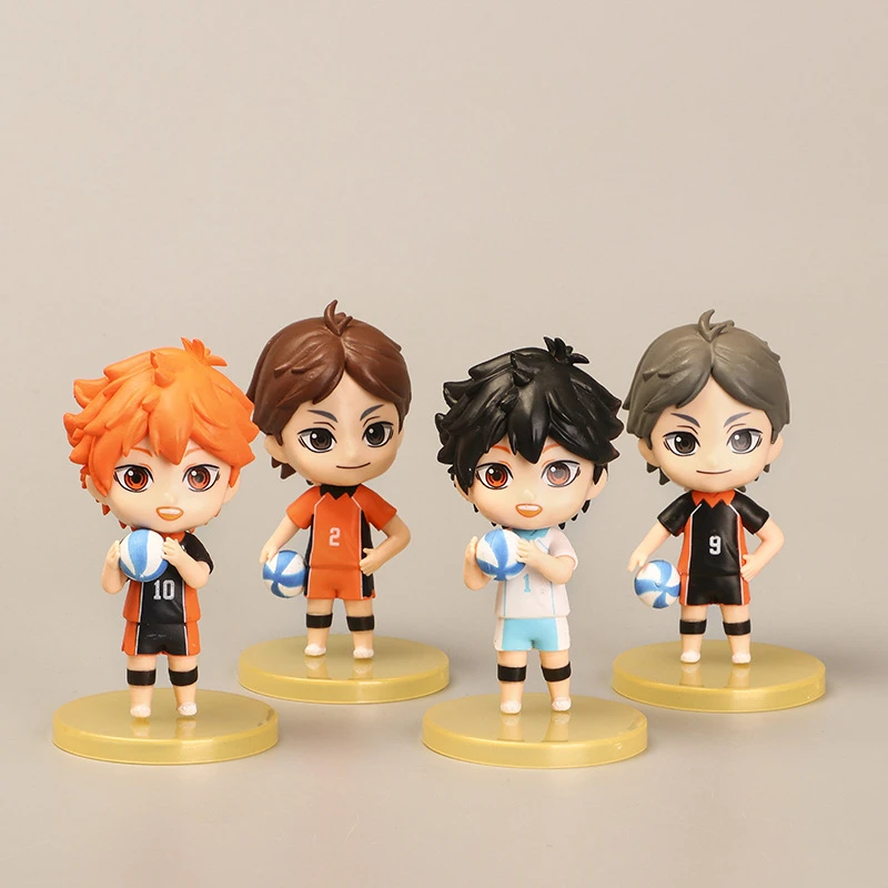 4 шт./набор аниме Haikyuu Hinata Shoyo Oikawa Tooru Милая стоячая ПВХ фигурка героя Tobio Kenma модель