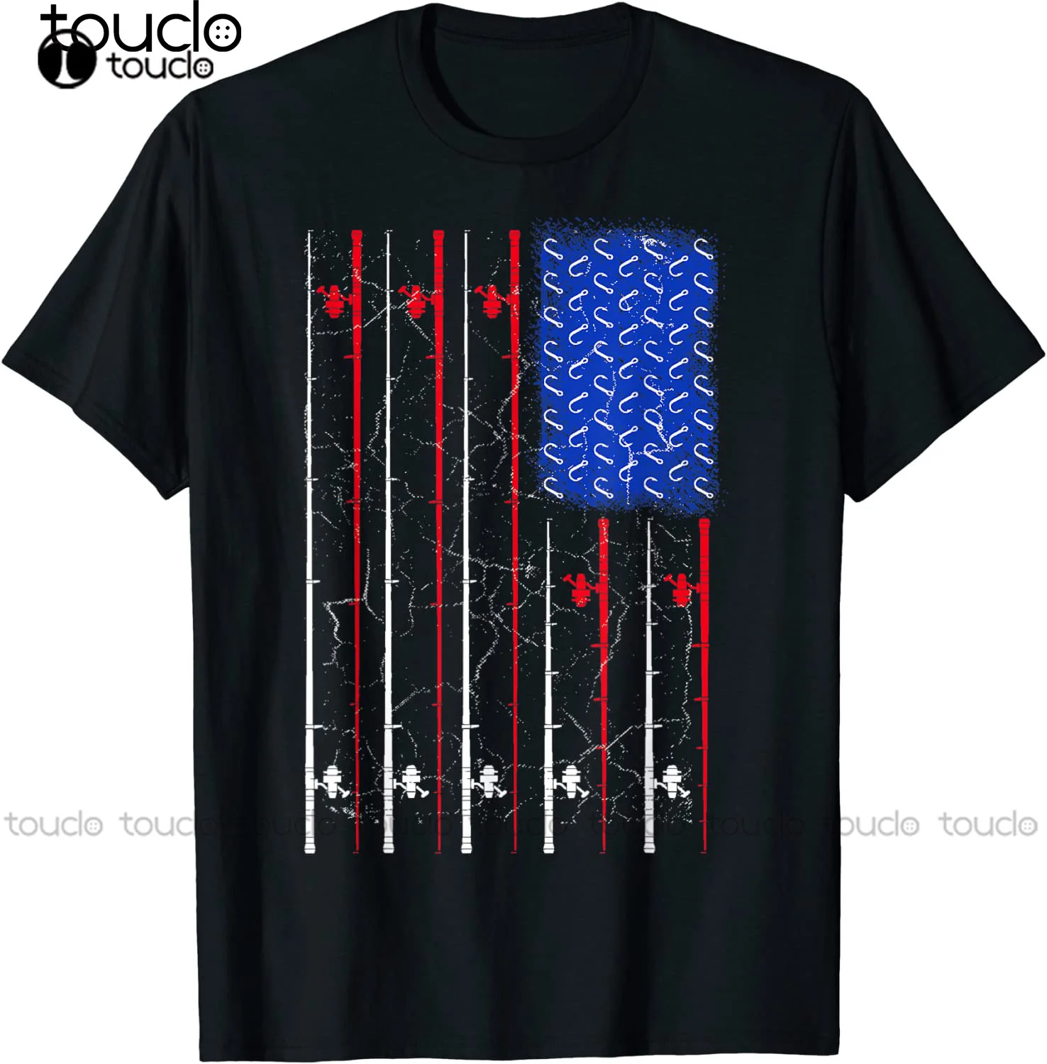 

Рубашка с американским флагом США для удочки, футболка рыбака для него, индивидуальная футболка с цифровой печатью для подростков, унисекс