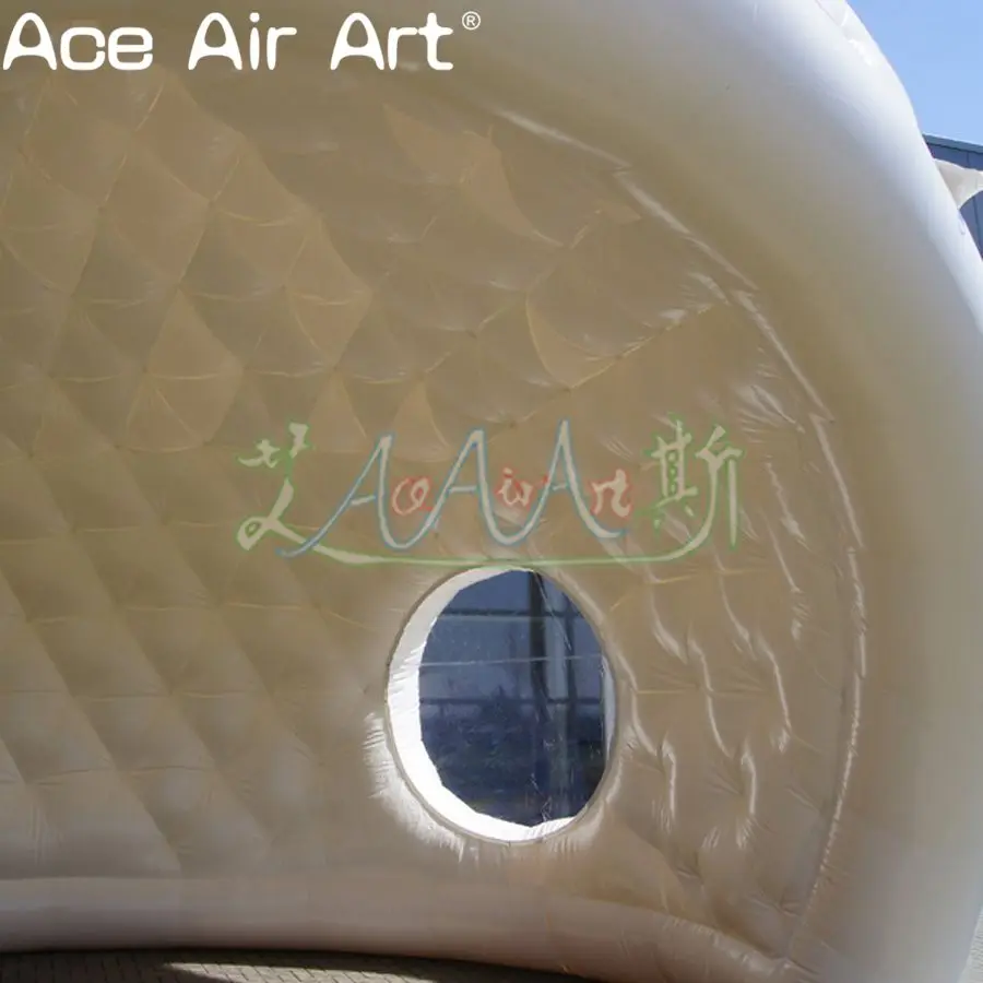 Белая полукруглая надувная купольная палатка в форме мяча для гольфа рекламная