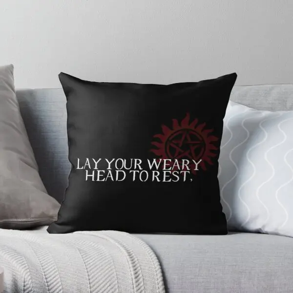 

Lay Your Weary Head To Rest Printing Throw Pillow Cover Anime Decorative Comfort Bedroom Fashion Cushion Pillows not include