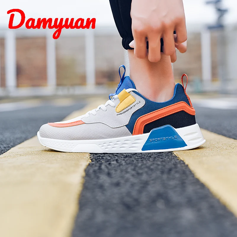 Damyuan 2019 Мужская мода комфорт с новой интернет пряжи зимой кроссовки дышащие