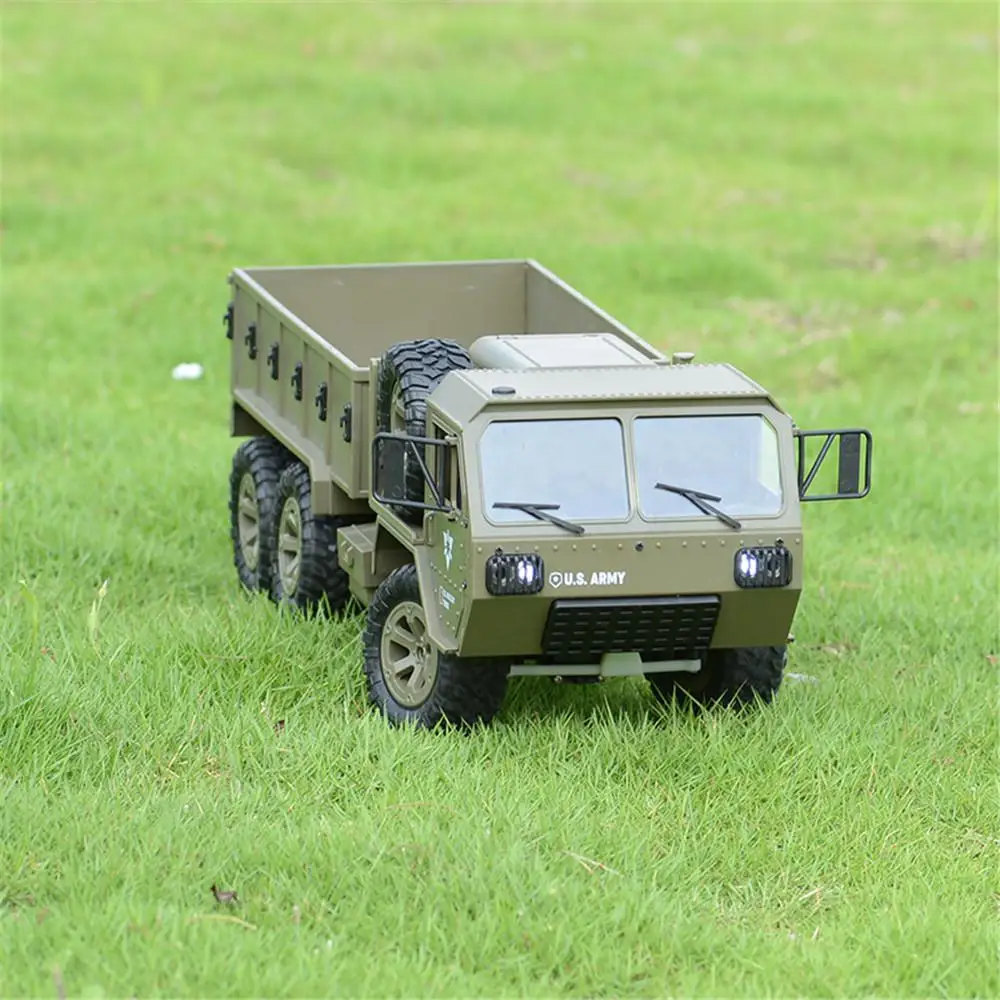 1:16 Scale 6WD Off-Road RC Military Truck for Adults and Kids 2.4Ghz High Speed Climbing Vehicle with LED Light Army Toys | Игрушки и