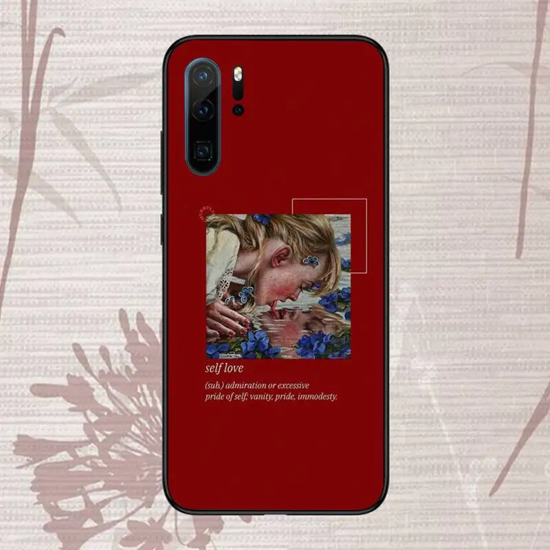 

Aesthetics songs lyrics flower angel Phone Case For Huawei P20 P30 P40 lite Pro P Smart 2019 Mate 10 20 Lite Pro Nova 5t
