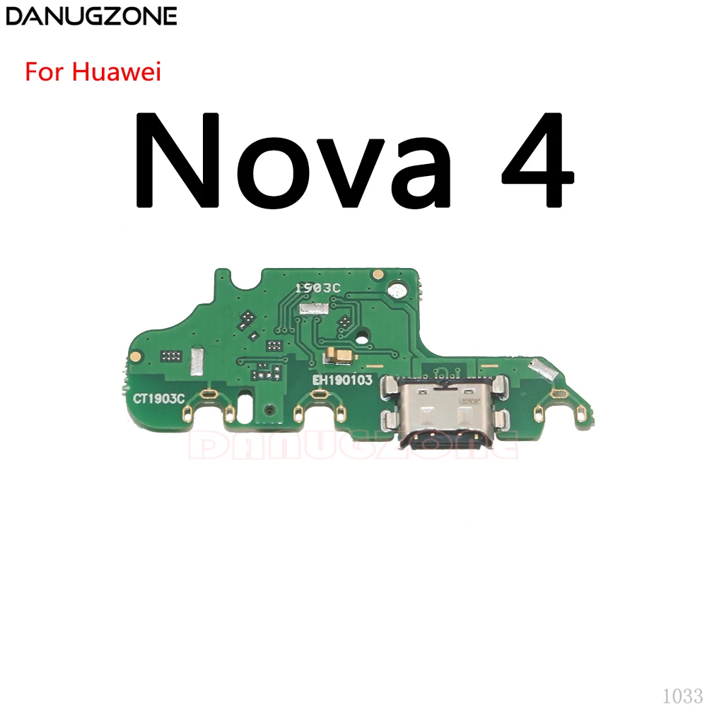 Док станция с USB разъемом для зарядки и штекером плата гибкий кабель Huawei Nova 4 4E 3 3E 3i